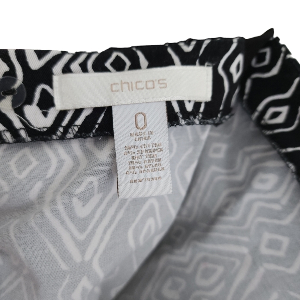 CHICOS Stretchy Cotton Blend Skirt - Picture 5 of 7